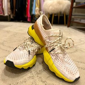 Sorel Tennis Shoes-White, Tan and Bright Yellow